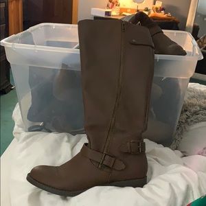 Tan tall boots